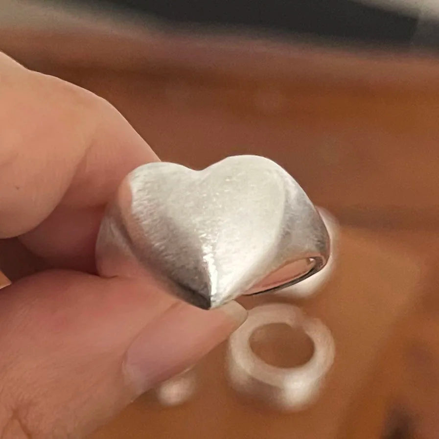 925 Sterling Silver Adjustable Cocktail Ring – Irregular Minimalist Design for Women