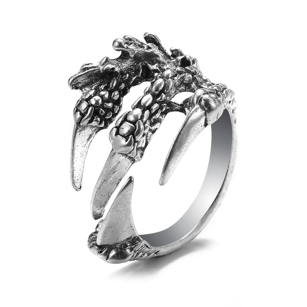 Vintage Gothic Alloy Ring Set – Snake, Butterfly, Heart, Skull & Gemstone Designs – Unisex Adjustable Rings (9 pcs)
