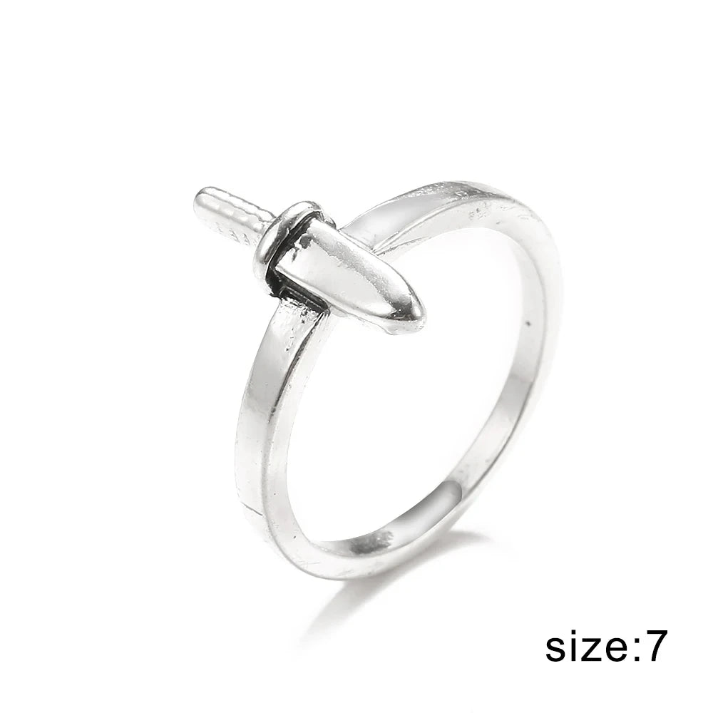 Vintage Gothic Alloy Ring Set – Snake, Butterfly, Heart, Skull & Gemstone Designs – Unisex Adjustable Rings (9 pcs)