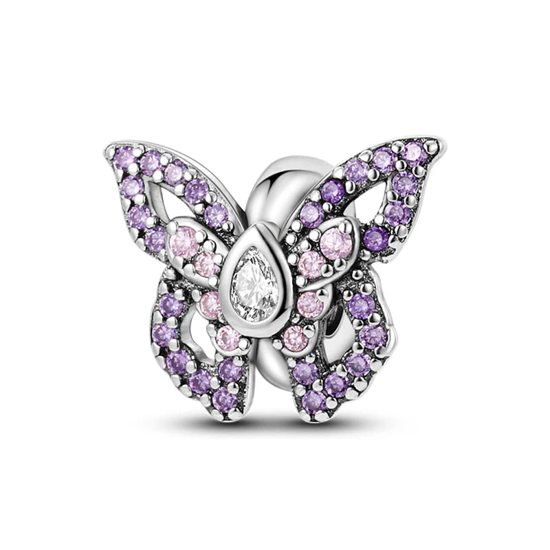 925 Sterling Silver Colorful Bead Charms – Fits Pandora Bracelets