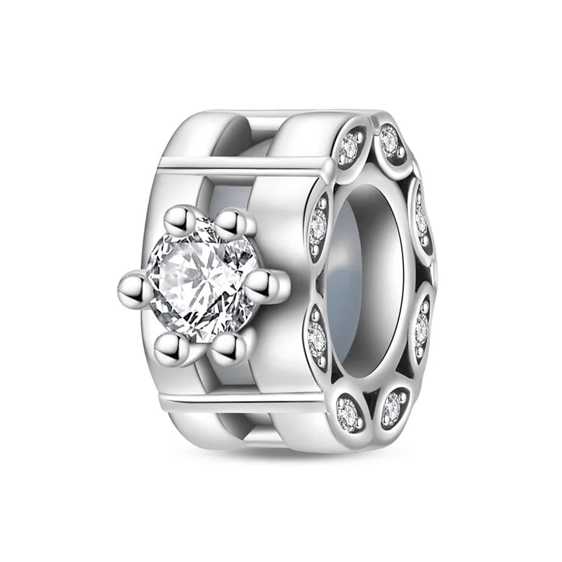 925 Sterling Silver Colorful Bead Charms – Fits Pandora Bracelets