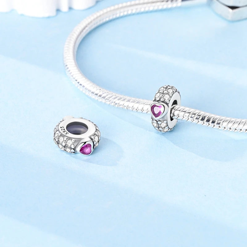 925 Sterling Silver Colorful Bead Charms – Fits Pandora Bracelets