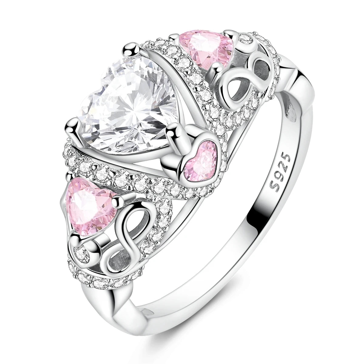 925 Sterling Silver Women’s Rings – Elegant Cubic Zirconia Designs, Multiple Styles & Sizes