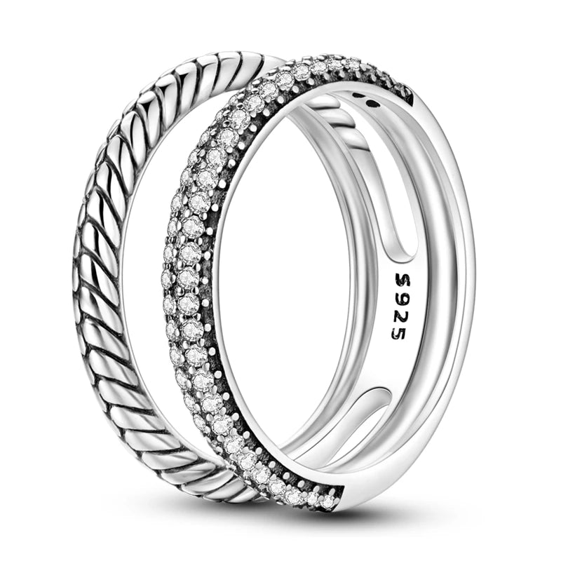 925 Sterling Silver Women’s Rings – Elegant Cubic Zirconia Designs, Multiple Styles & Sizes