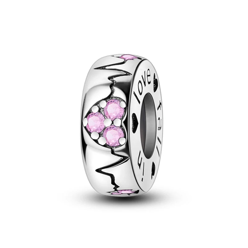 925 Sterling Silver Colorful Bead Charms – Fits Pandora Bracelets