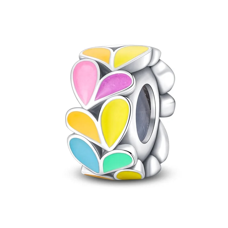 925 Sterling Silver Colorful Bead Charms – Fits Pandora Bracelets