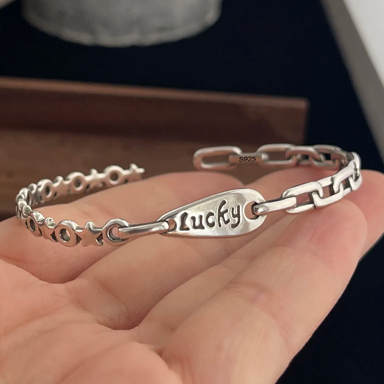 925 Sterling Silver Bohemian Flower & Charm Bracelet Set – Vintage Stackable Design