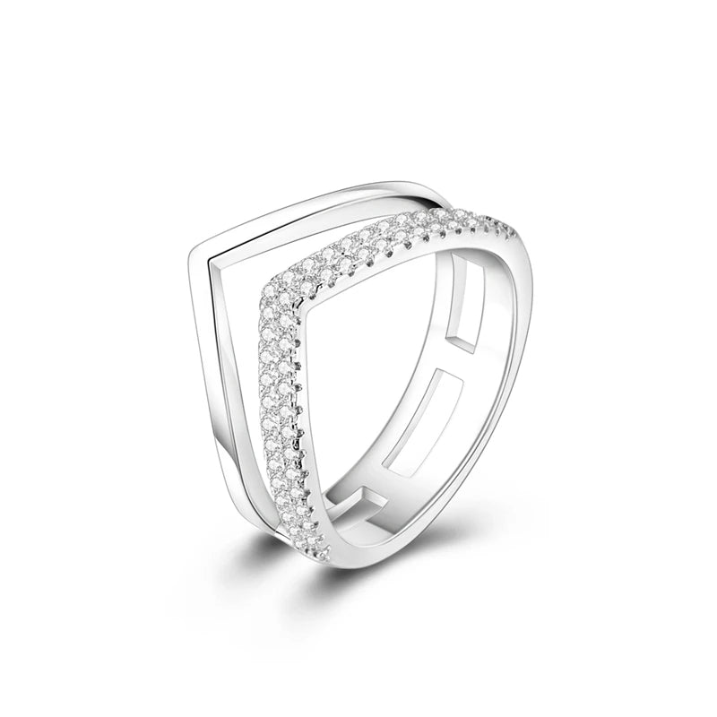 925 Sterling Silver Women’s Rings – Elegant Cubic Zirconia Designs, Multiple Styles & Sizes