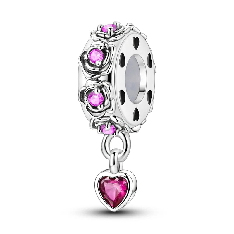 925 Sterling Silver Colorful Bead Charms – Fits Pandora Bracelets