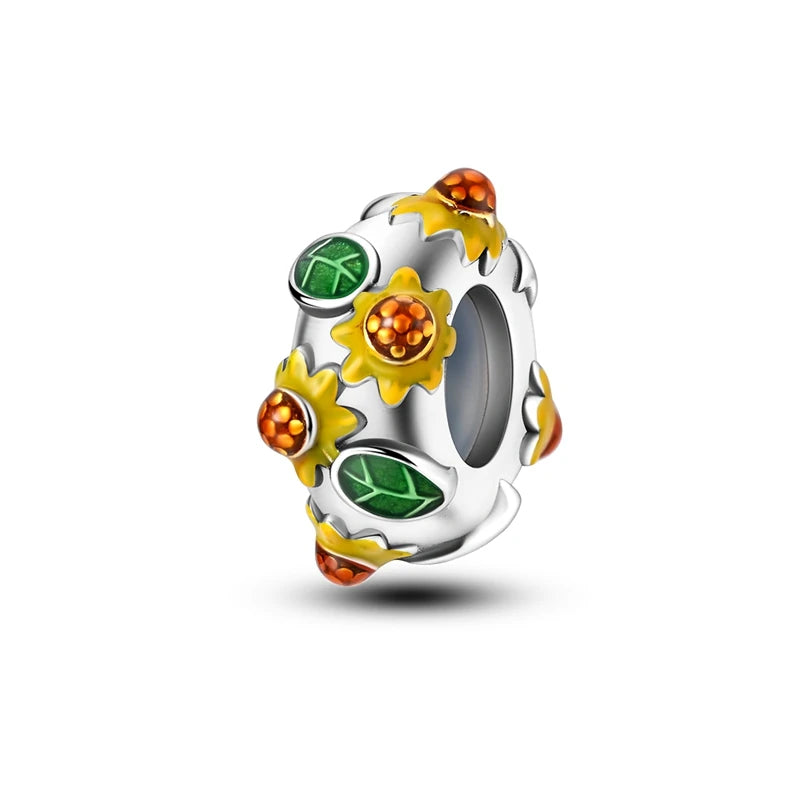925 Sterling Silver Colorful Bead Charms – Fits Pandora Bracelets