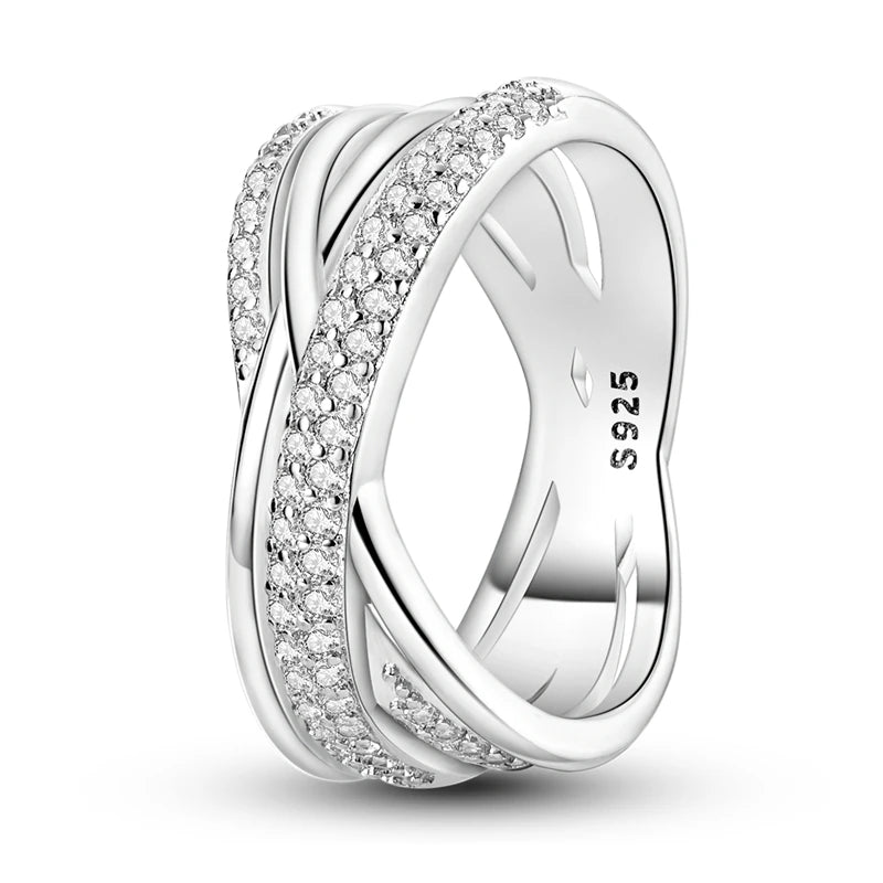 925 Sterling Silver Women’s Rings – Elegant Cubic Zirconia Designs, Multiple Styles & Sizes