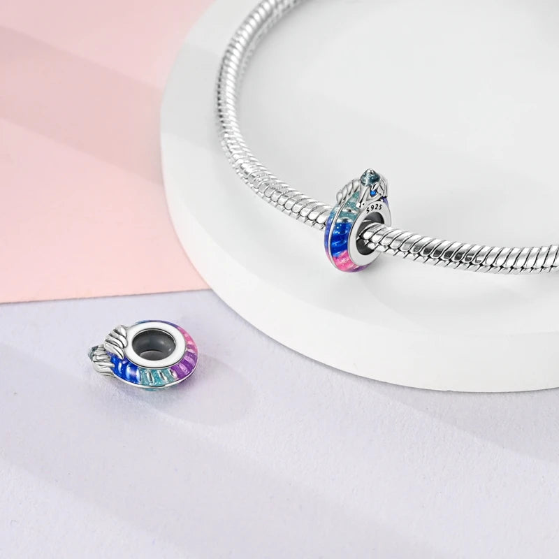 925 Sterling Silver Colorful Bead Charms – Fits Pandora Bracelets