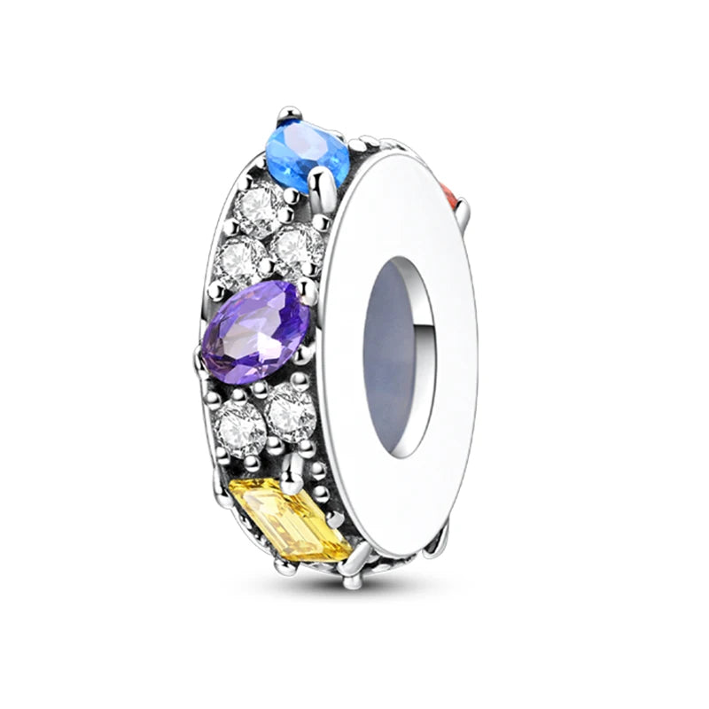 925 Sterling Silver Colorful Bead Charms – Fits Pandora Bracelets