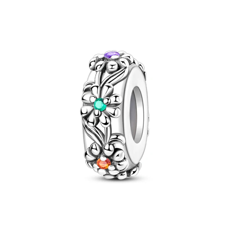 925 Sterling Silver Colorful Bead Charms – Fits Pandora Bracelets