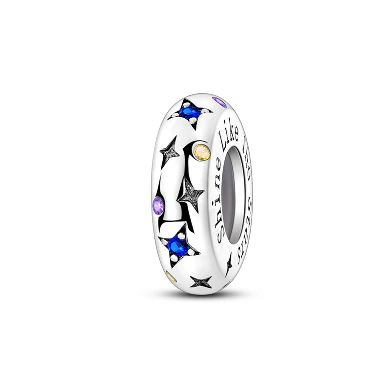 925 Sterling Silver Colorful Bead Charms – Fits Pandora Bracelets