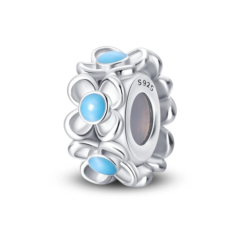 925 Sterling Silver Colorful Bead Charms – Fits Pandora Bracelets