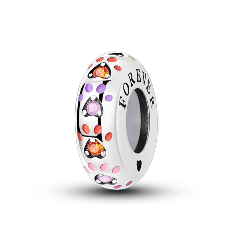 925 Sterling Silver Colorful Bead Charms – Fits Pandora Bracelets
