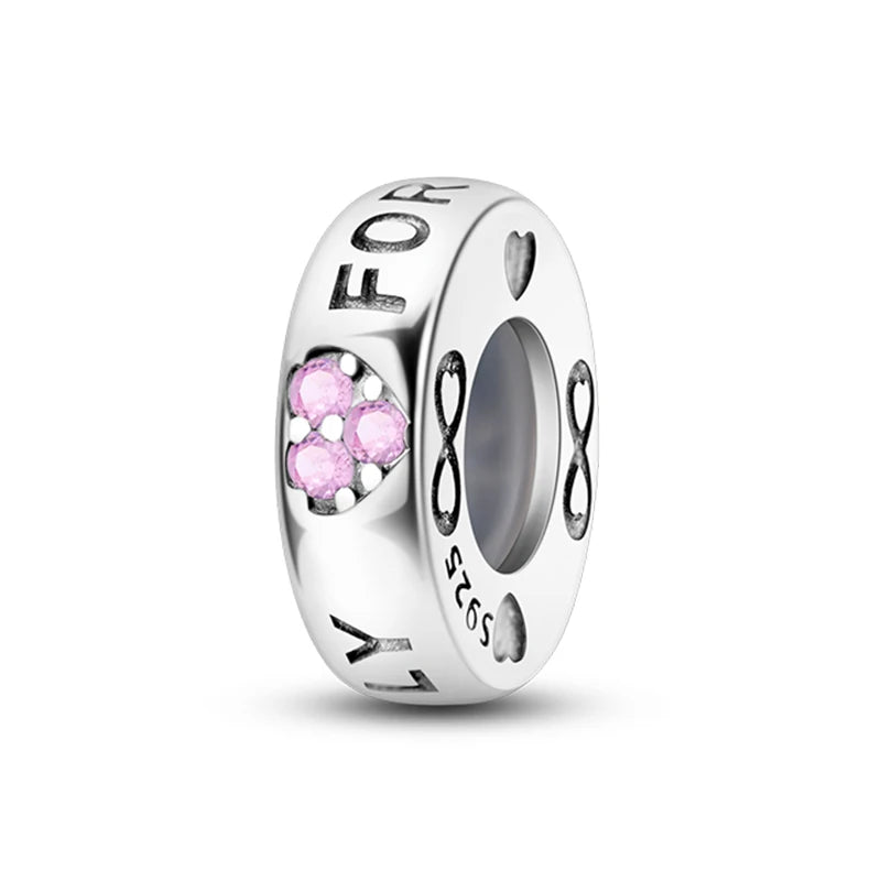 925 Sterling Silver Colorful Bead Charms – Fits Pandora Bracelets