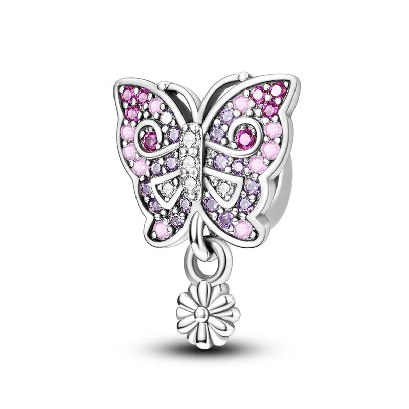 925 Sterling Silver Colorful Bead Charms – Fits Pandora Bracelets