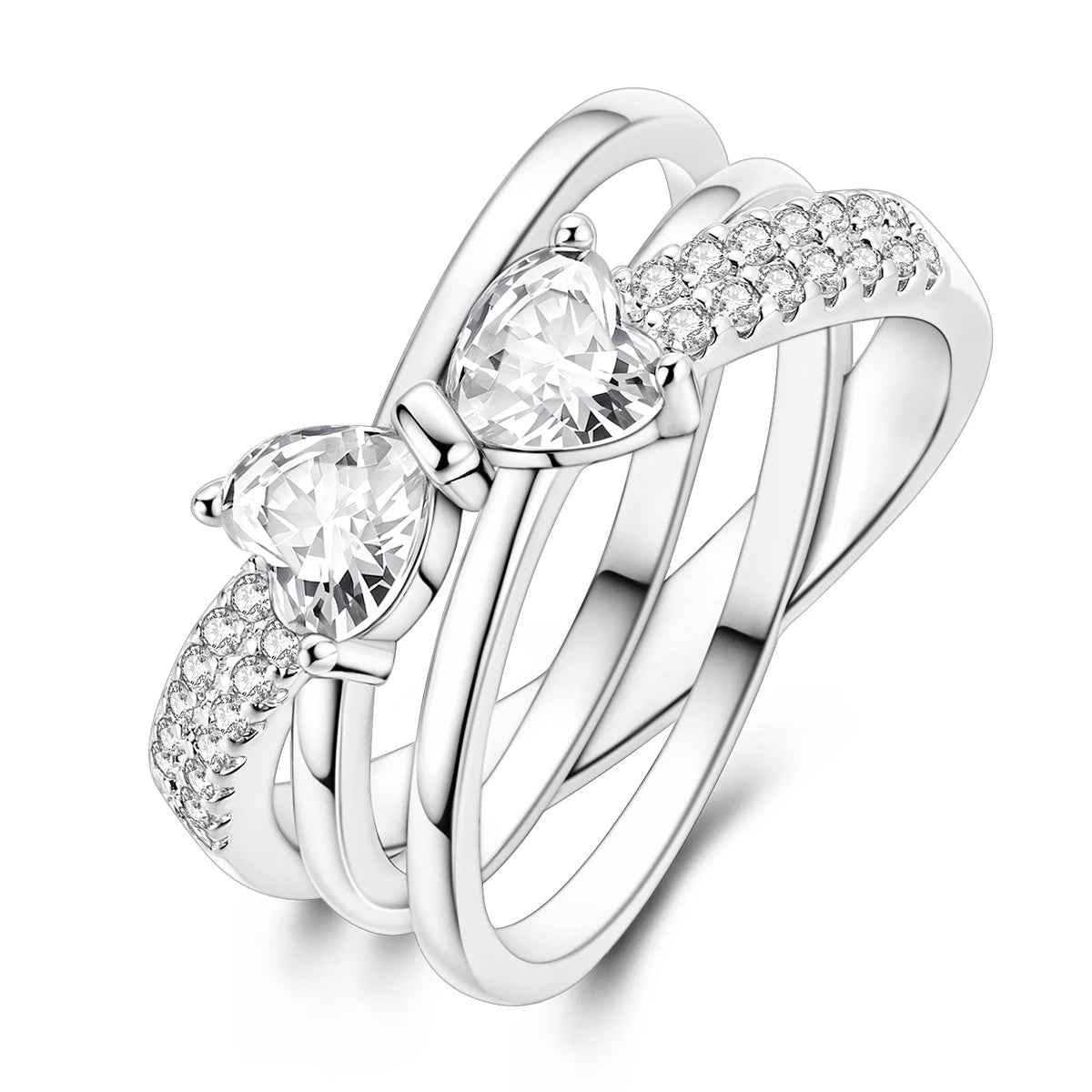 925 Sterling Silver Women’s Rings – Elegant Cubic Zirconia Designs, Multiple Styles & Sizes