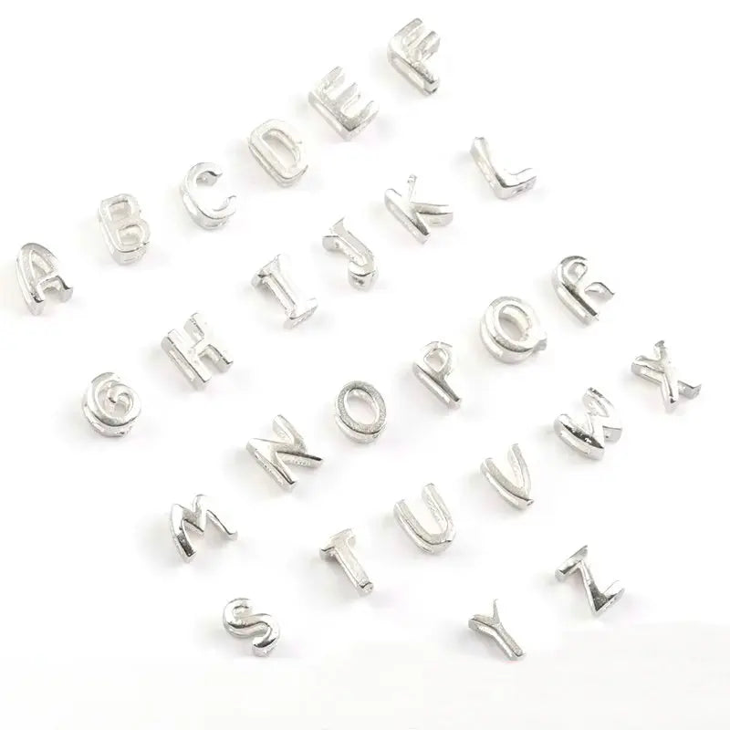 925 Sterling Silver Alphabet Letter Charms – A to Z Initials