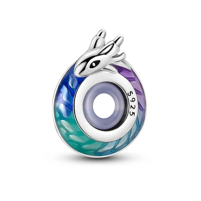 925 Sterling Silver Colorful Bead Charms – Fits Pandora Bracelets