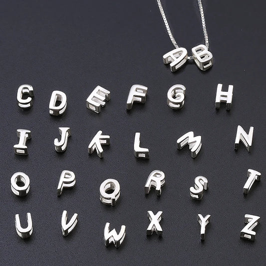 925 Sterling Silver Alphabet Letter Charms – A to Z Initials