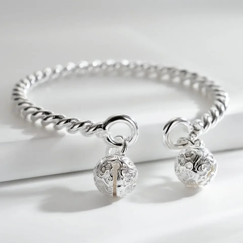 925 Sterling Silver Bracelet – Trendy, Elegant Adjustable Cuff / Bangle Design