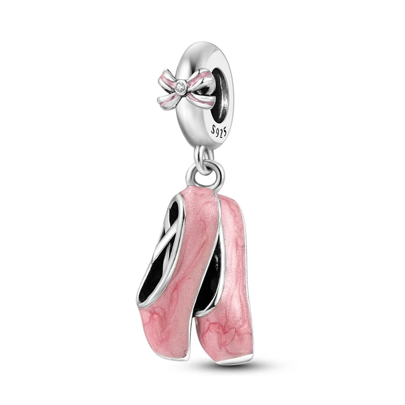 925 Sterling Silver Pink Charm Collection 