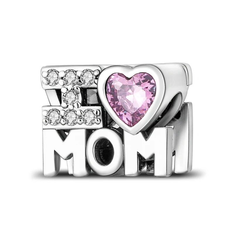 925 Sterling Silver Pink Charm Collection 