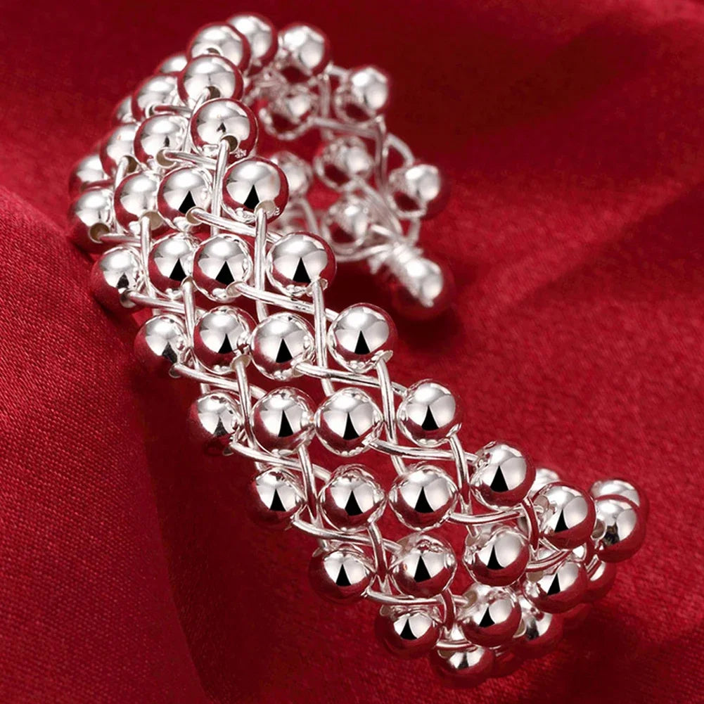 925 Sterling Silver Bracelet – Trendy, Elegant Adjustable Cuff / Bangle Design
