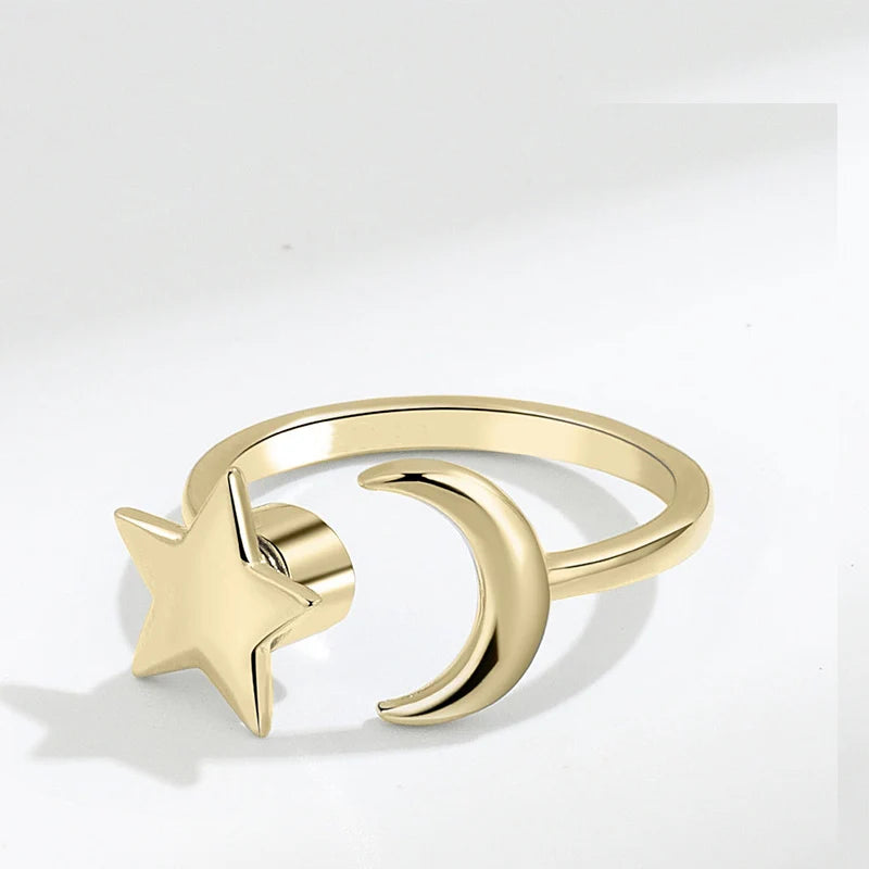Stainless Steel Spinner Ring – Anti-Stress Sun & Sunflower Design